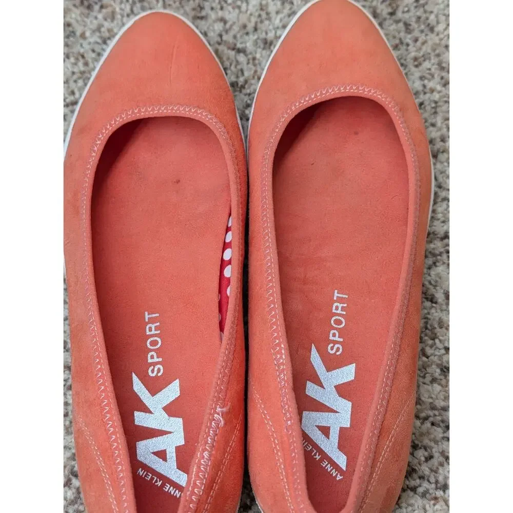 AK Anne Klein Sport Over The Top Women’s Slip-On Flats Size 7.5 Ballet Shoes